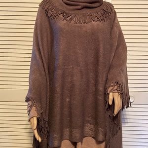 Marvelush by Lizden Dusty Mauve Poncho & Cowl - OS